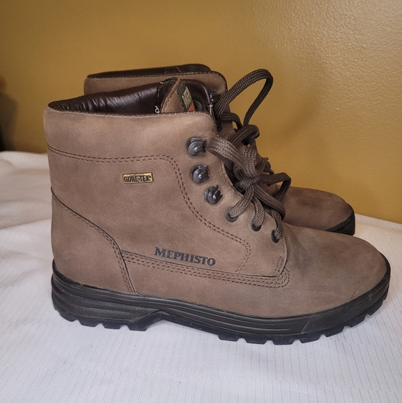 Mephisto Tan Lace Up Boots - Picture 1 of 10